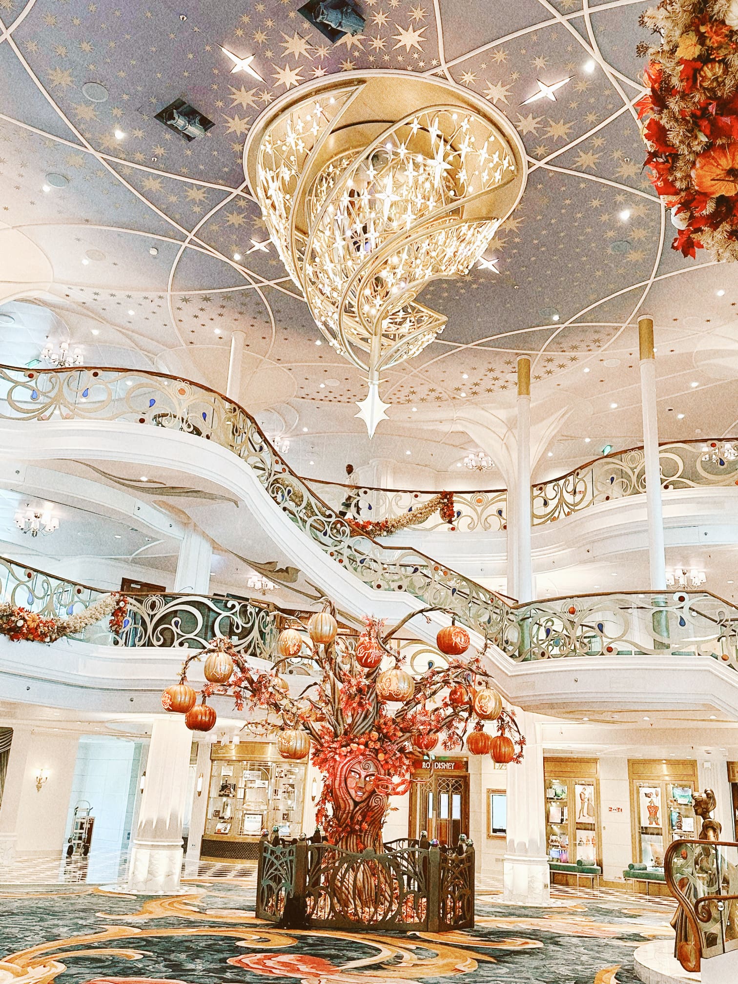 Disney Wish decorated for Halloween on the High Seas